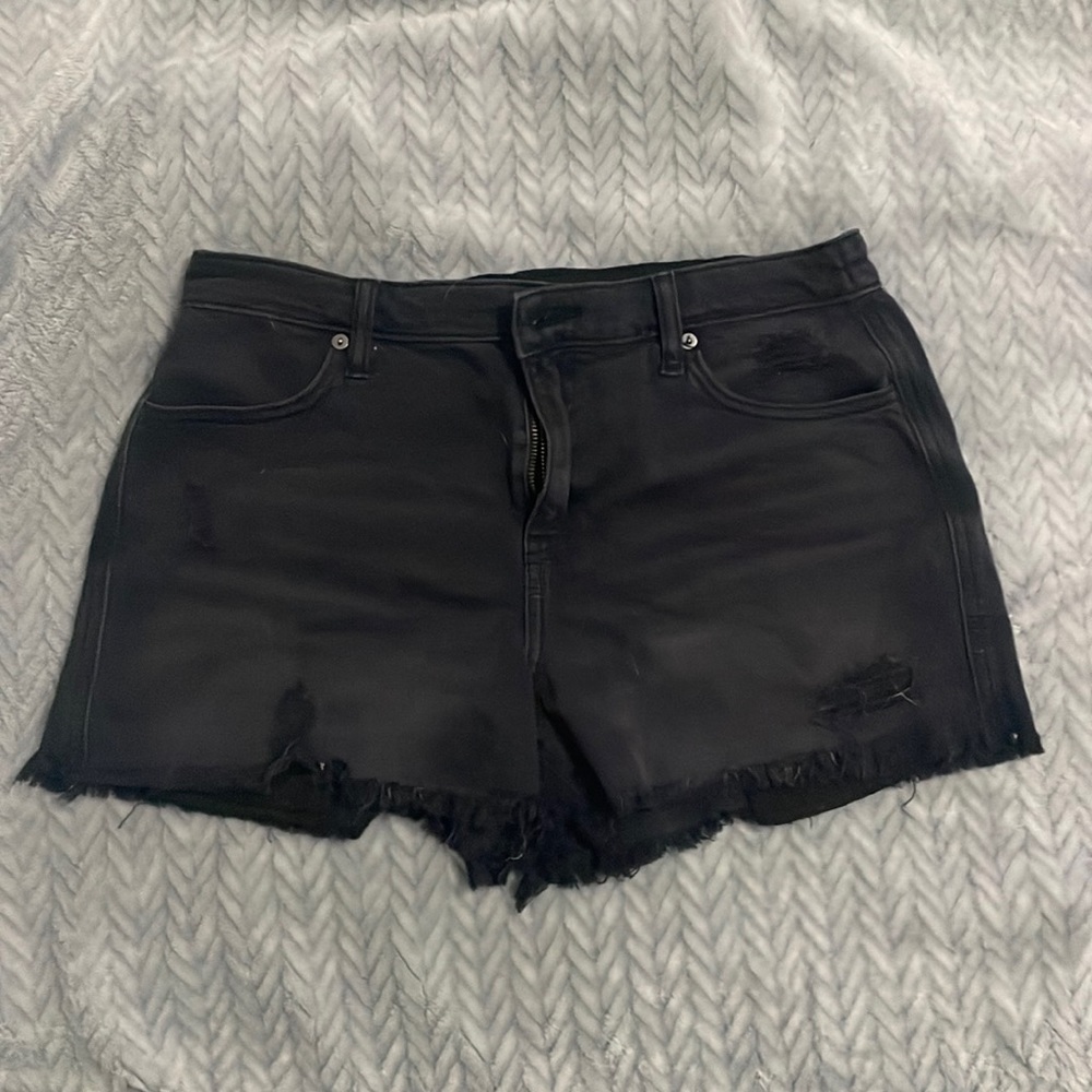 Ripped Black Jean Aerie Shorts